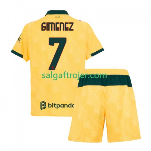 AC Milan Santiago Gimenez 7 Fodboldtrøjer Børn 3. sæt 2025/26 Kort ærmer AC Milan Santiago Gimenez 7 Fodboldtrøjer Børn 3. sæt 2025/26 Kort ærmer